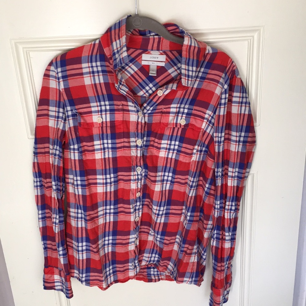J Crew plaid shirt